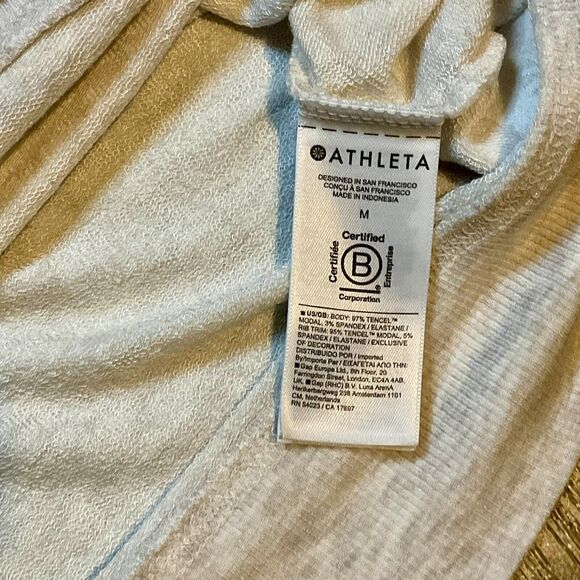Athleta Sunrise V-Neck Sweatshirt Modal Soft Stretchy Thumbholes Size Medium EUC - Picture 3 of 10